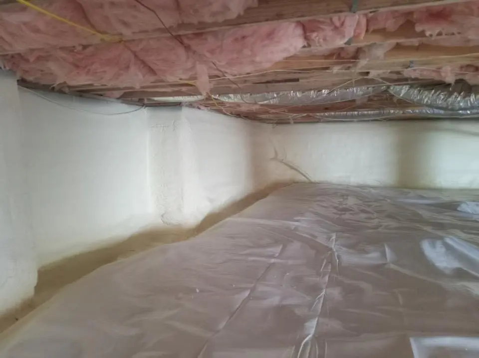 Crawl space encapsulation with closed-cell spray foam for Roof Waterproofing in Prairie View